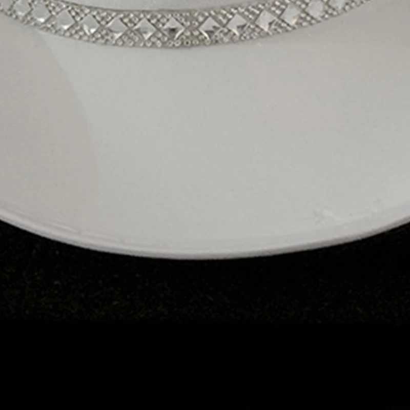 Rhinestone Womens Bridal Letter Cowboy Hat Wide Brown Bridal Hat Western Shining White Fedora Hat Used for Photoshot Supplies W241225
