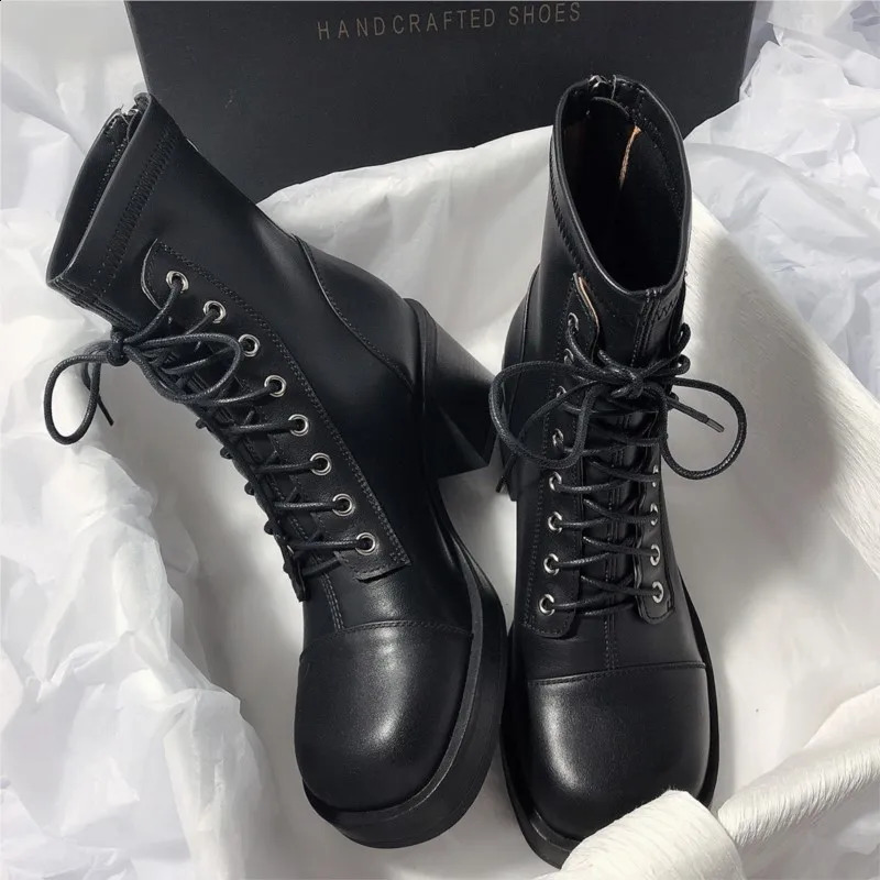 Thick-soled British style stretch skinny short square high-heeled knight vintage motorcycle boots C35 241226