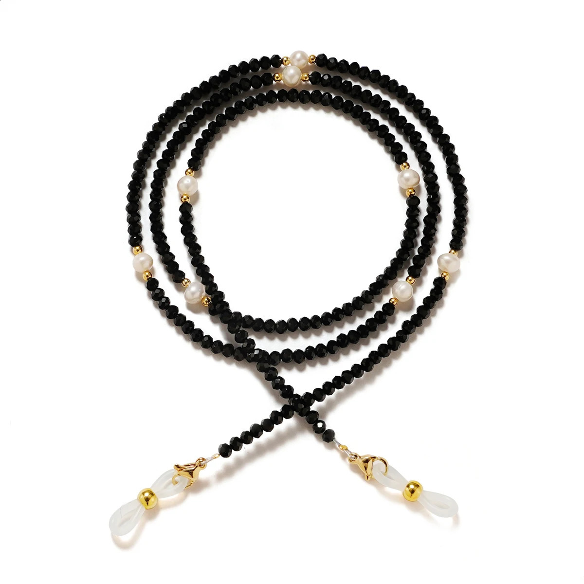 Teamer Crystal Beaded Glasses Chain for Women Fashion Lanyard Gold Color Metal Sunglassses Chains Strap Cord Hanging Neck Holder 241226