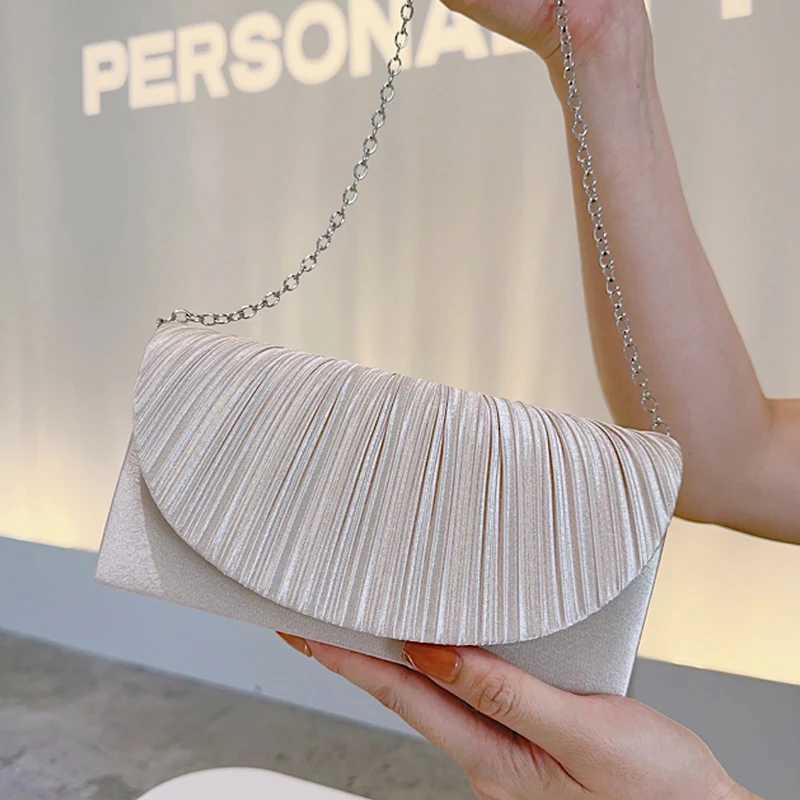 High Quality Elegant pleated nightclub luxurious pleated banquet wallet perfect for formal events and gatherings T241225