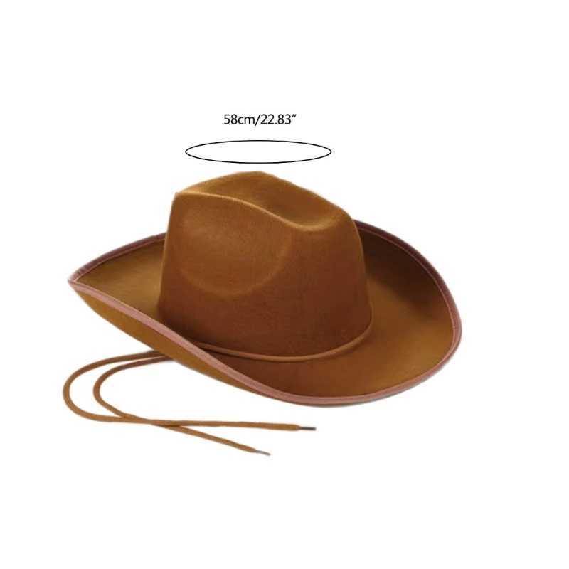 Mens Cowboy Hat Outdoor Womens Cowboy Hat Western Cowboy Hat Model Show Hat W241225