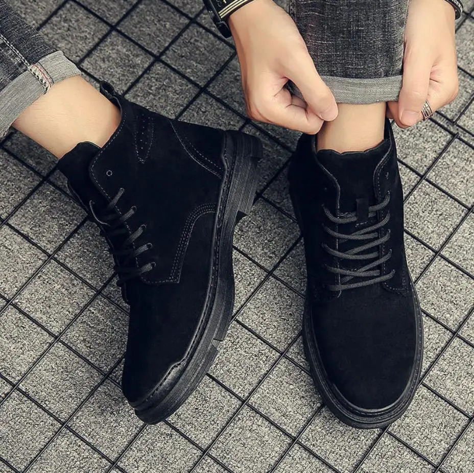 Low-cut British Mens Ankle Boots Wild Trend Summer Male Martin Boots Casual Male Tooling Boots Non-slip Breathable 241226