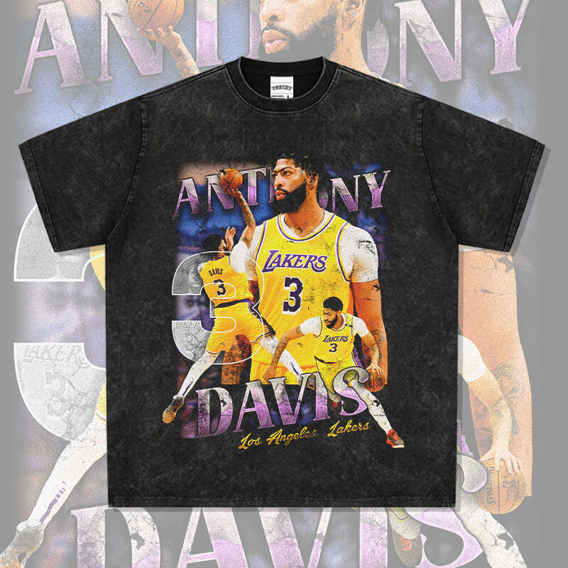 Thick Eyebrow Brother Davis American Printed Short Sleeve T-shirt Washed Round Neck Hoodie