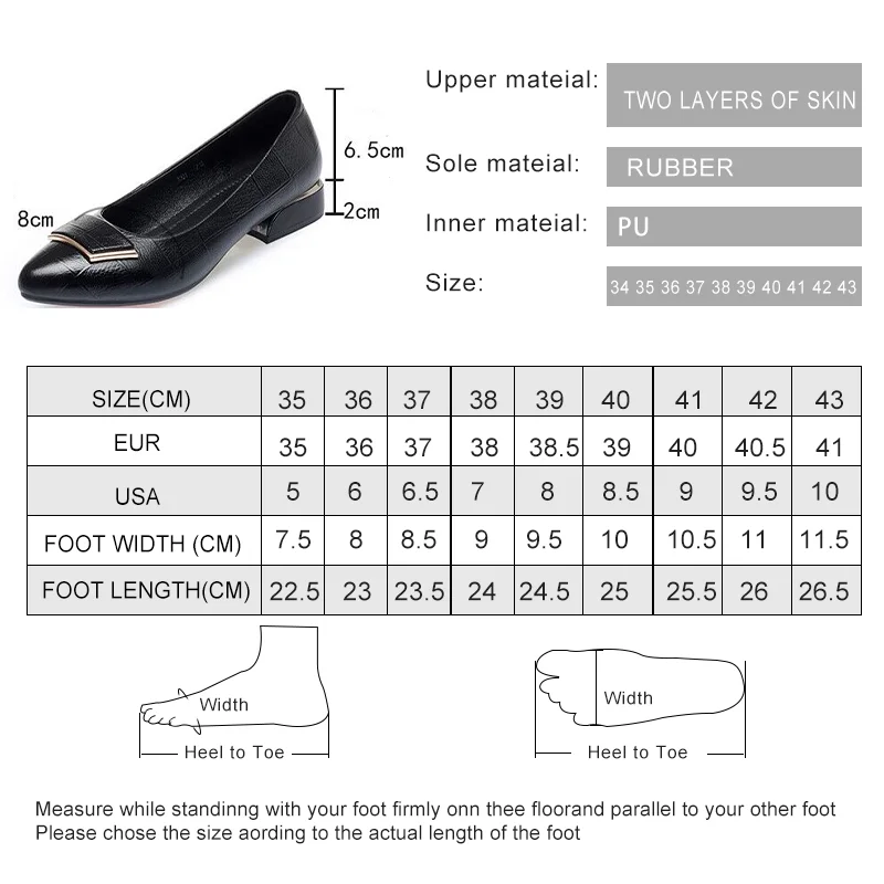 AIYUQI Dress Shoes Women Fashion Genuine Leather Women Spring Shoes Non Slip Low Heel Lady Office Shoes