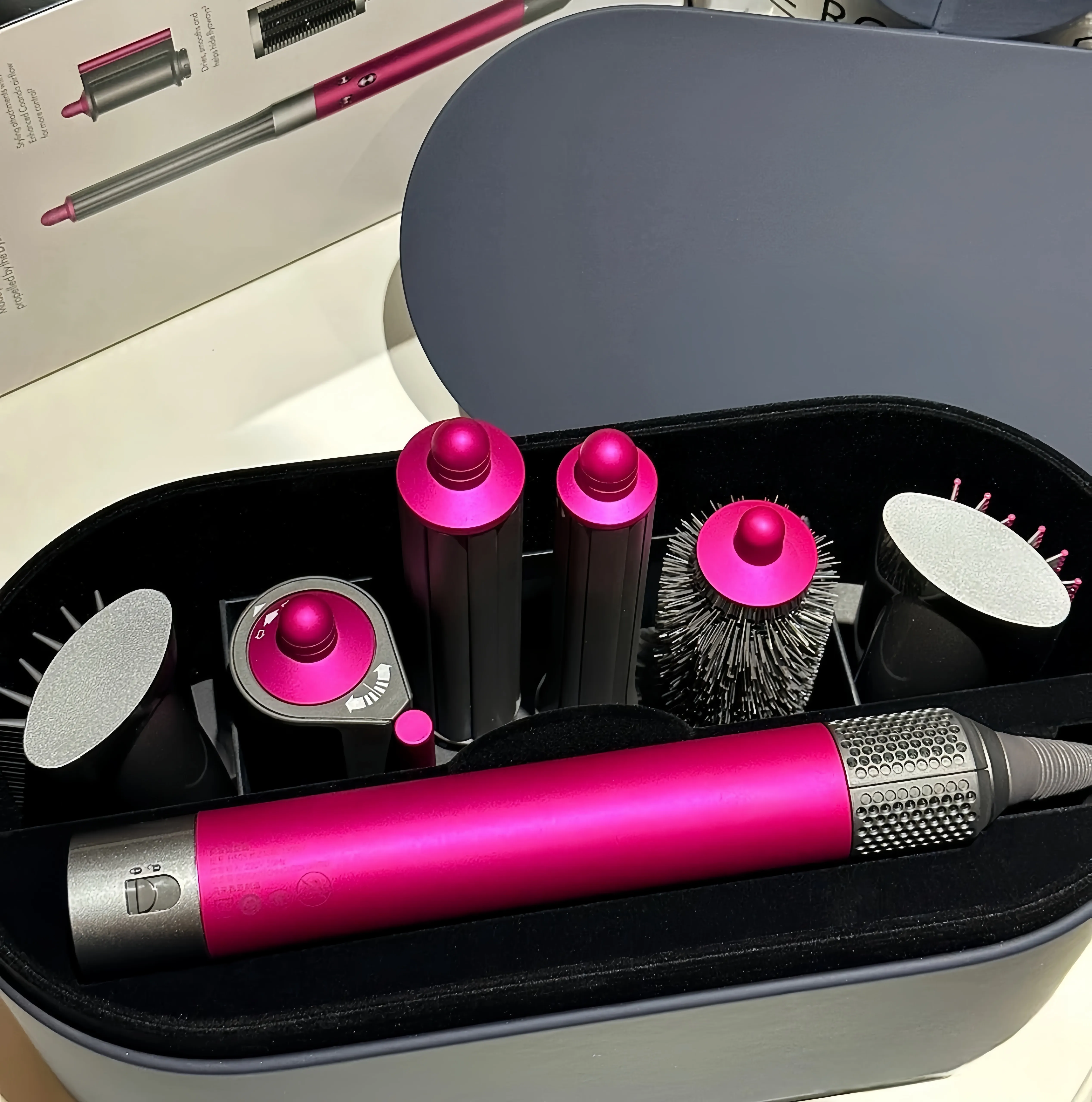 Negative ion 7-in-1 curling iron styling tool product curling iron hair dryer comb professional Salon Hair Care Multi-functional hair Overseas warehouse