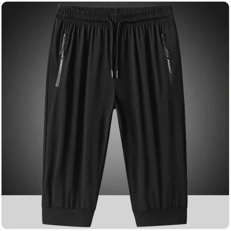 Mens Workout Gym Jogging Shorts Quick Dry 3/4 Capri Pants Training Fishing Travel Hiking Athletic Running Short 6XL 7XL 8XL 9XLXJ241226