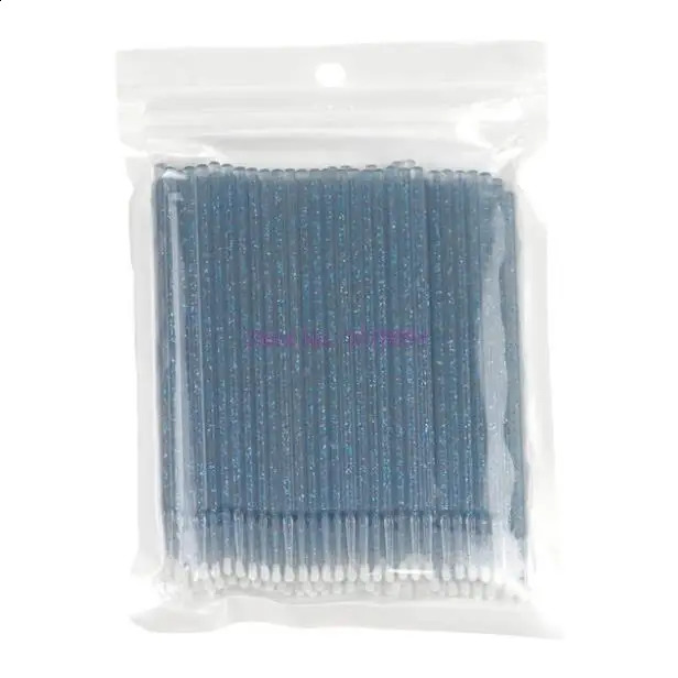 100bags 100pcs/bag Disposable MicroBrush Eyelashes Extension Individual Lash Removing Swab Micro Brush Eyelash Extension Tools 241226
