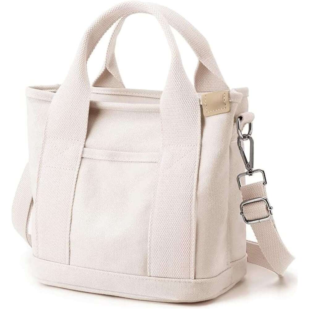 Small with Zipper Tote for Women Canvas Crossbody Shoulder Satchel Hobo Messenger Bag 2024