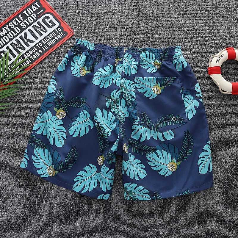 Fashionable mens beach shorts mens running shorts beach swimming shorts with breathable mesh lining W241226