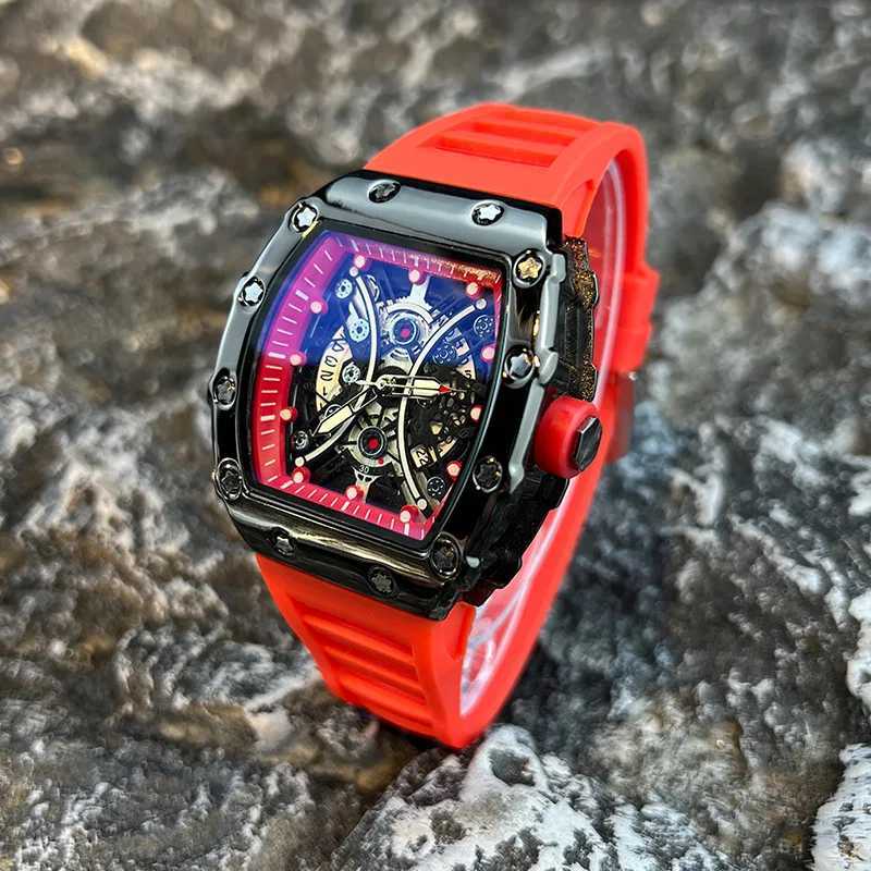 New Arrival Mens Watch Light Luxury Brand Wine Barrel dial Fashionable Night Glow Sports Watch Calendar Clock Watch L146 Z241226