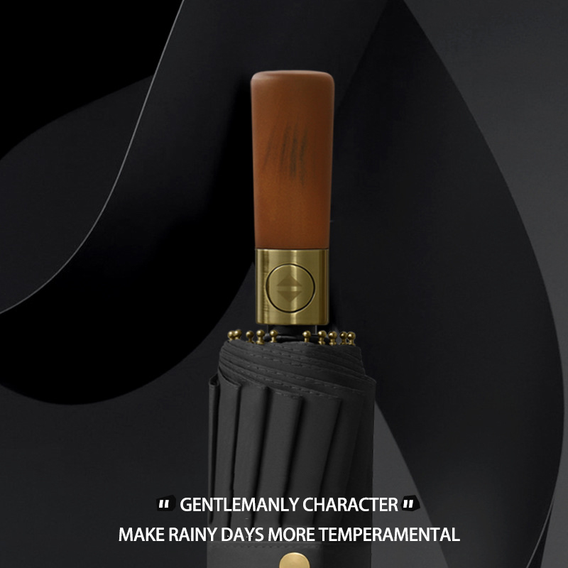 Wholesale Automatic Folding Umbrellas for Winter - Sturdy 16-Bone Design with Personalized Logo Option