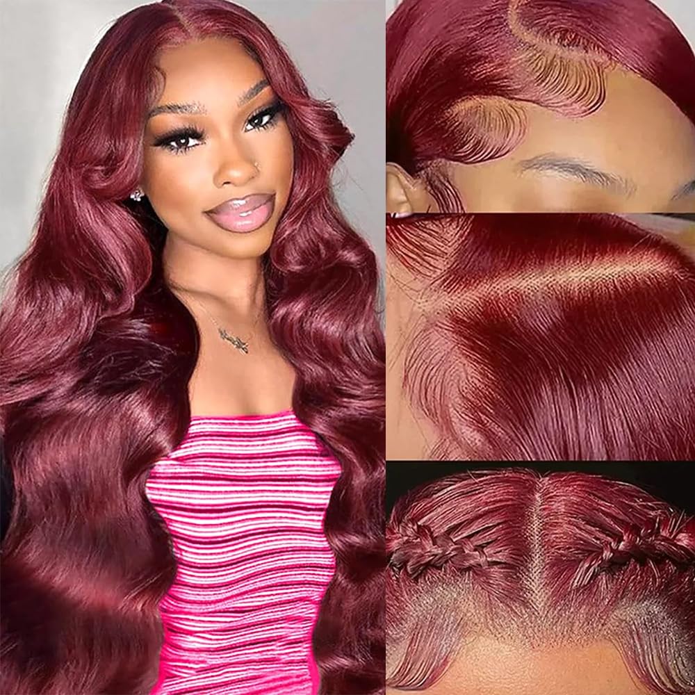 34 inch Loose Deep Wave Closure Wig Lace Front Similar to Real Human Hair Wigs 13x4 HD Lace for Women Black Glueless Synthetic Lace Frontal Wig Transp