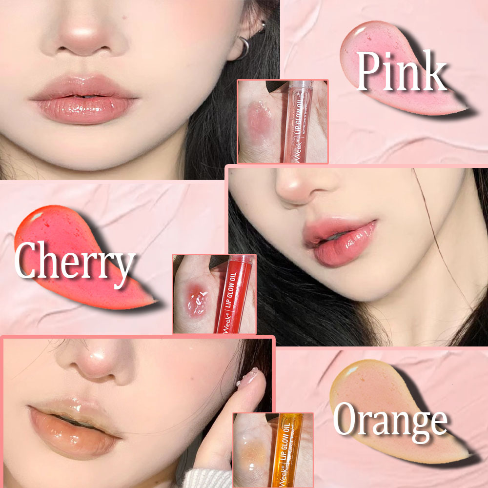 Wweek Moisturizing Plumper Gloss Universal Lip Luminizer Long Lasting Glitter Liquid Lipstick 3Colors