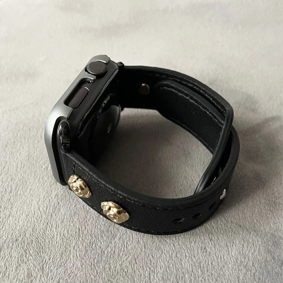 Black Nylon Magnetic Silicon Leather Strap For Watch Band S10 9 8 7 6 SE 5 38/40/41/42/44/45/46/49mm Bracelet 241220