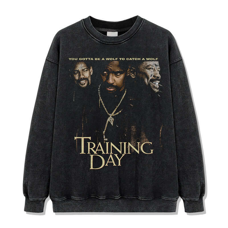 American TRAINING DAY Training Day Printed Short Long Sleeve T-shirt Round Neck Hoodie Men's Sweatshirt