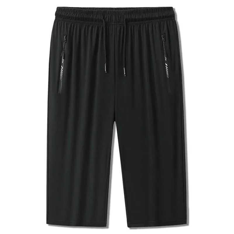 Mens Workout Gym Jogging Shorts Quick Dry 3/4 Capri Pants Training Fishing Travel Hiking Athletic Running Short 6XL 7XL 8XL 9XLXJ241226