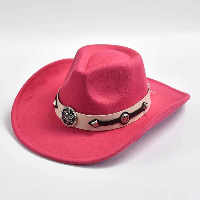 New Rolled Brim Fedora hat unisex retro western cowboy hat autumn denim girl jazz hat W241225