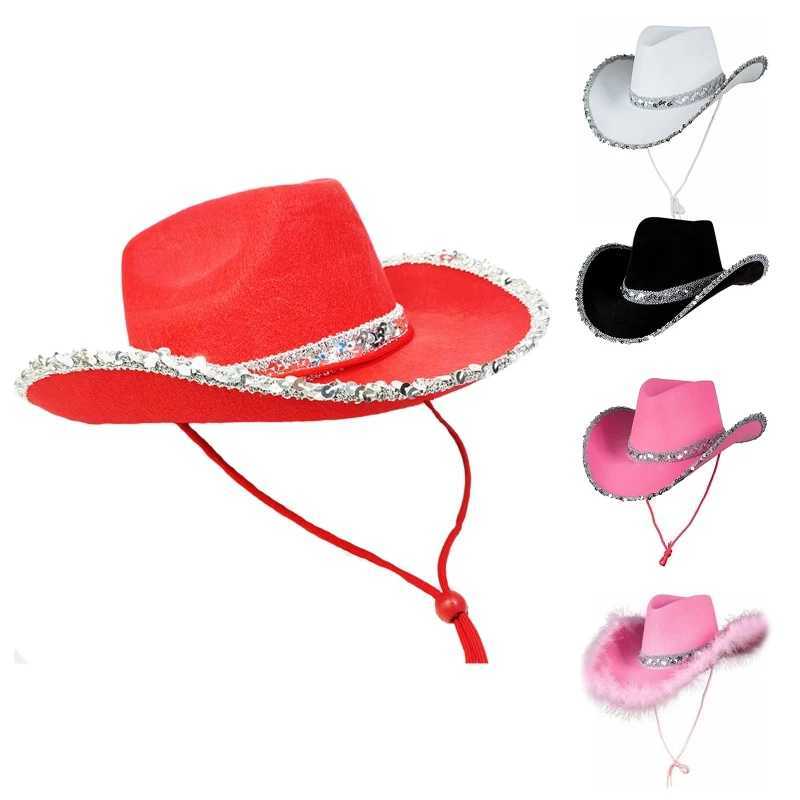 Western Cowboy Hat Female Singles Party Cowboy Hat Party Props Cowboy Girl Role Playing Female Party Birtay Sombreros Hat W241225
