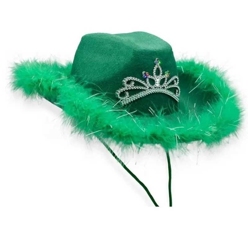 Cowboy Hat Female Wide Brim Role Playing Cowboy Hat Wedding Party Prop Single Party Female Hat 449B W241225