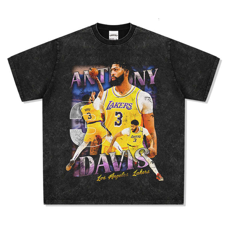 Thick Eyebrow Brother Davis American Printed Short Sleeve T-shirt Washed Round Neck Hoodie