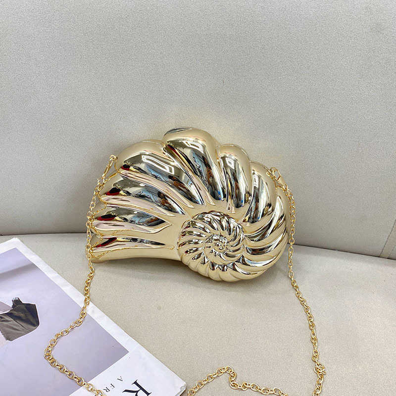 Wings Conch Shaped Acrylic Bag Shiny and Cute Shell Evening Bags Clutch Fashionable High End Diagonal Cross Women s Bag 241226