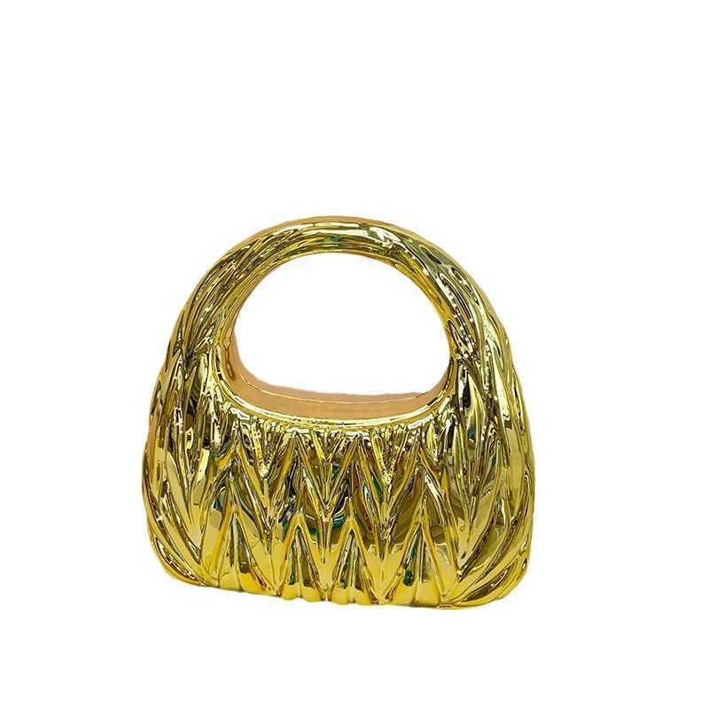 Creative Acrylic Bag Fashionable Pleated Cloud Evening Bags Versatile Light Luxury Personalized Banquet Handbag 241226