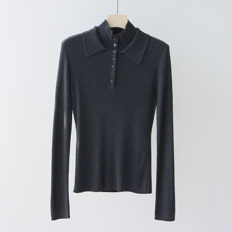 SP305 Women's Wool Blend Pleated Pullover with Soft Half Turtleneck
