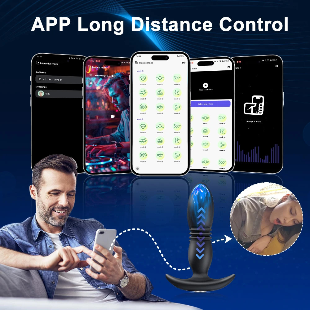 Wireless Bluetooth Powerful G Spot Vibrator Female Clit Stimulator APP Control Telescopic Dildo Massager Sex Toys Masturbation 241226