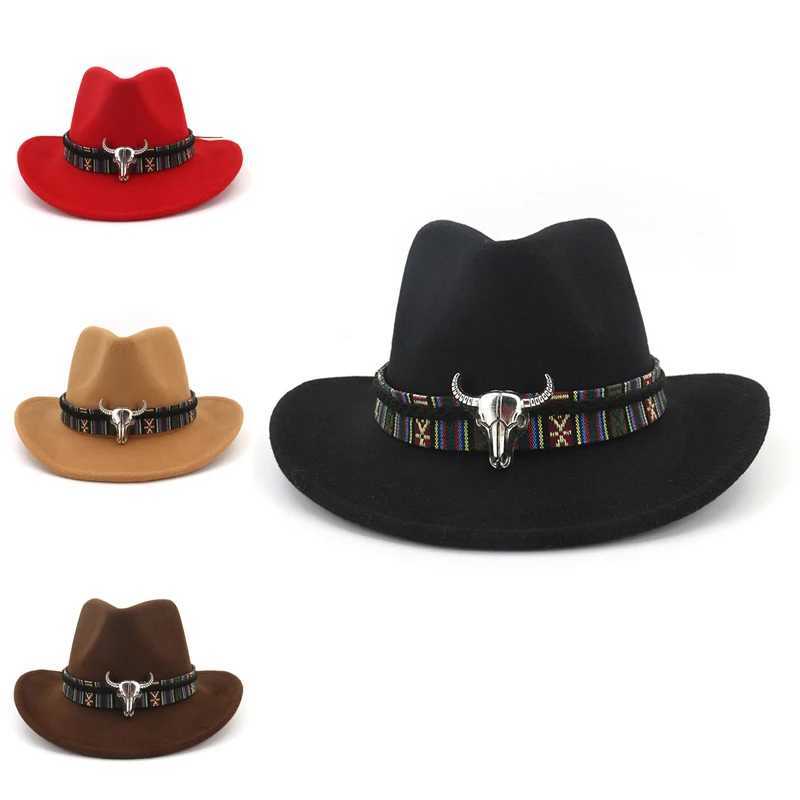 Cowboy Hat Stetson Style Fedora Sun Western Riding Wide Brim C W241225