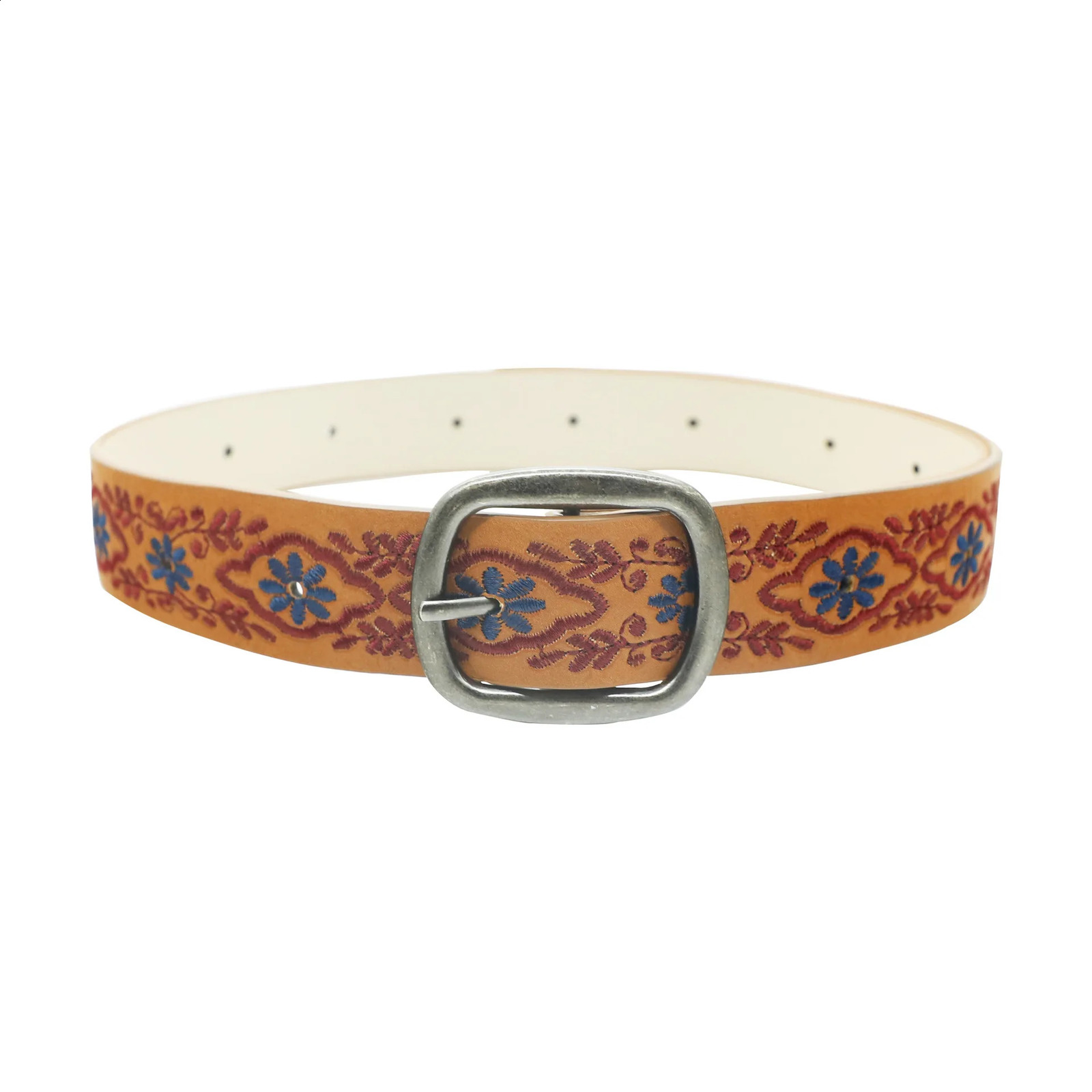Pattern Print Retro Y2K Belts For Women Buckle Pin Waist Belt Female Pu Leather Hip Hop Fashion Waistband 241226