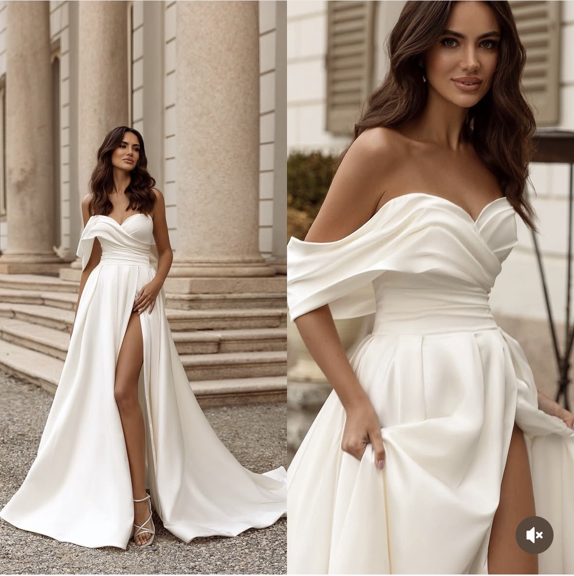 One Shoulder Beach Wedding Dresses Side Split Long A Line Boho Simple Bridal Gowns Ivory Stain Vestido De Novia 2025
