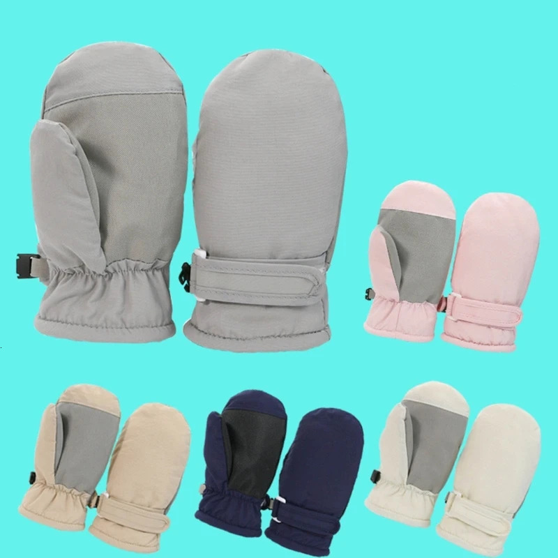 Winter Snow Mittens for Children Kid Waterproof Gloves Antiskid Thermal 241225