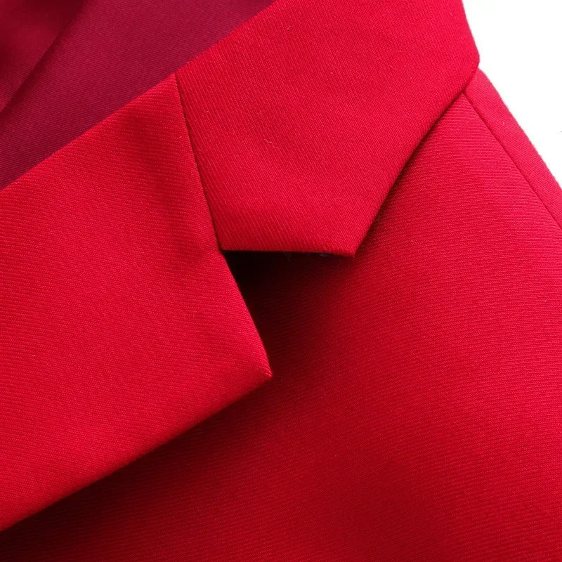 2024 Fashion Mens Business Double Breasted Solid Color Suit Coat Male Slim Wedding 2 Pieces Blazers Jacket Pants Trousers y241220