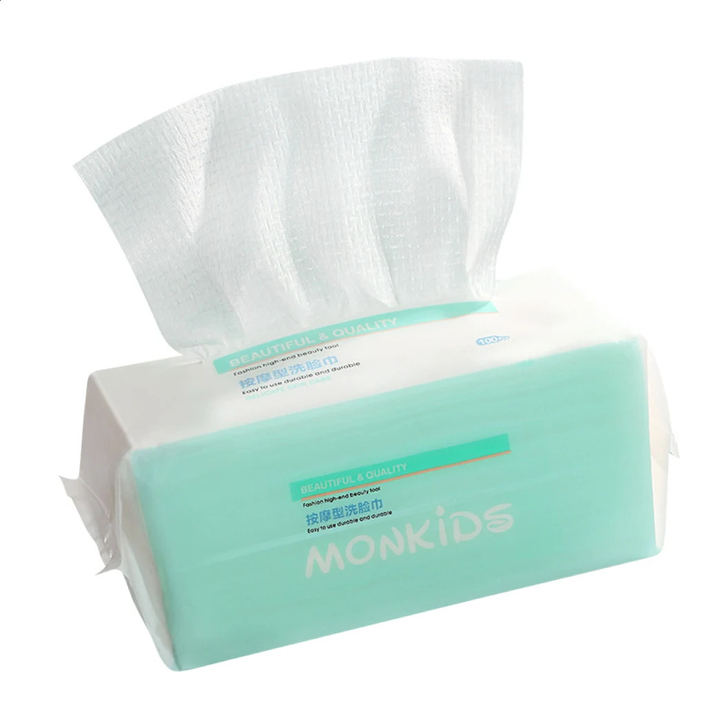 100pcs/1 Pack Disposable Face Washing Multifold Paper Towel Cotton Care Tissue 241226
