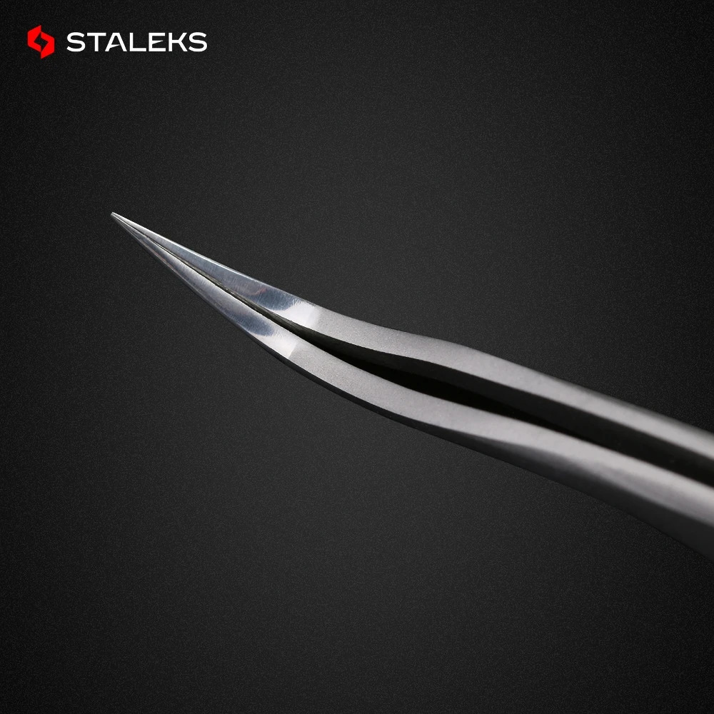 STALEKS PRO TE-41-1 Wave Pattern Embossing Tweezers Grafting Eyelashes Blooming ESD High Precise Hyper Fine AISI 241223
