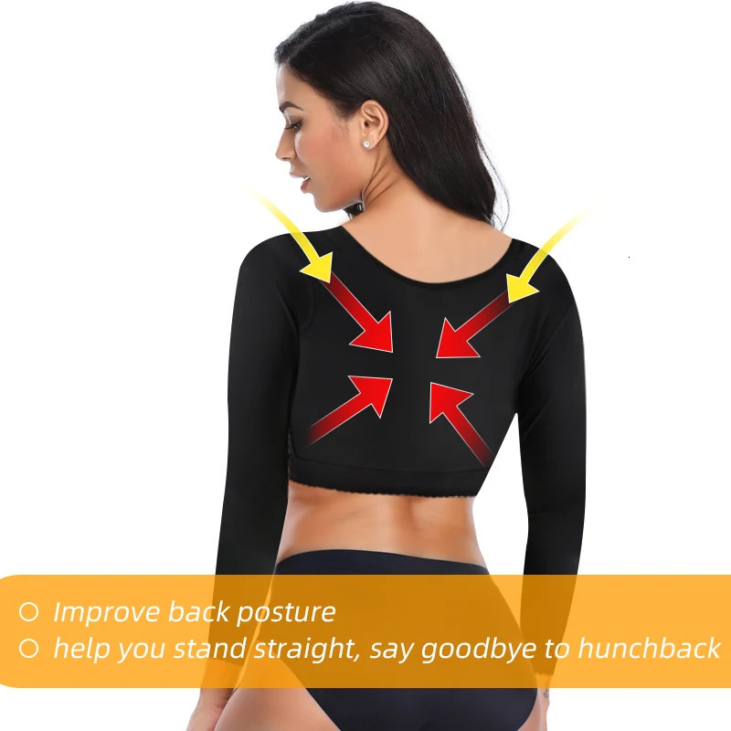 Women Shaping Tops Slimm Arm Liposuction Surgery Grade Garment Shapewear Gather Breast Tighten Back Long Sleeve Shaper 241225