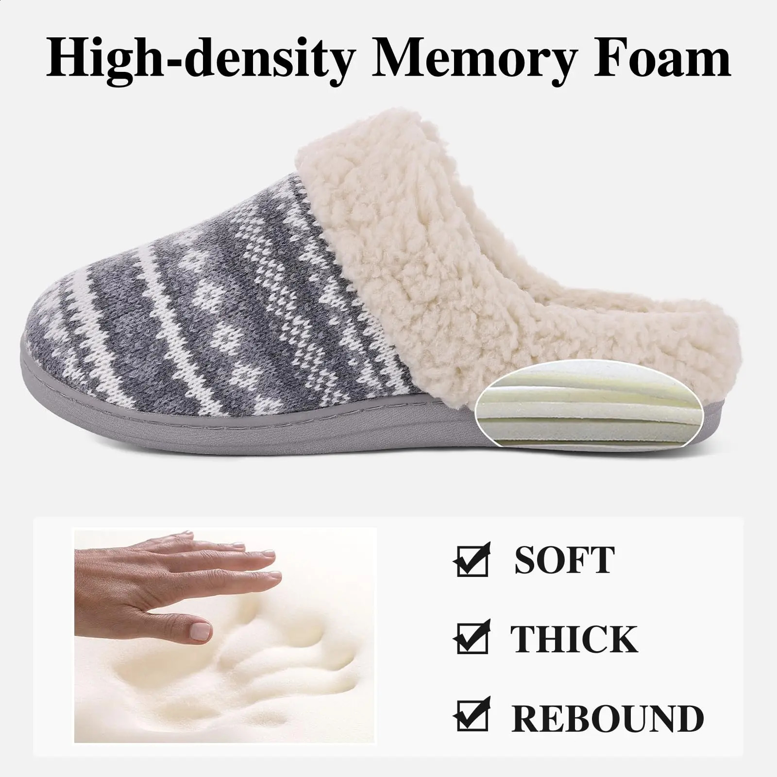 Shevalues Fluffy Fur House Slippers For Women Men Comfy Winter Plush Slippers With Fleece Lined Non-slip Warm Indoor Home Shoes241226