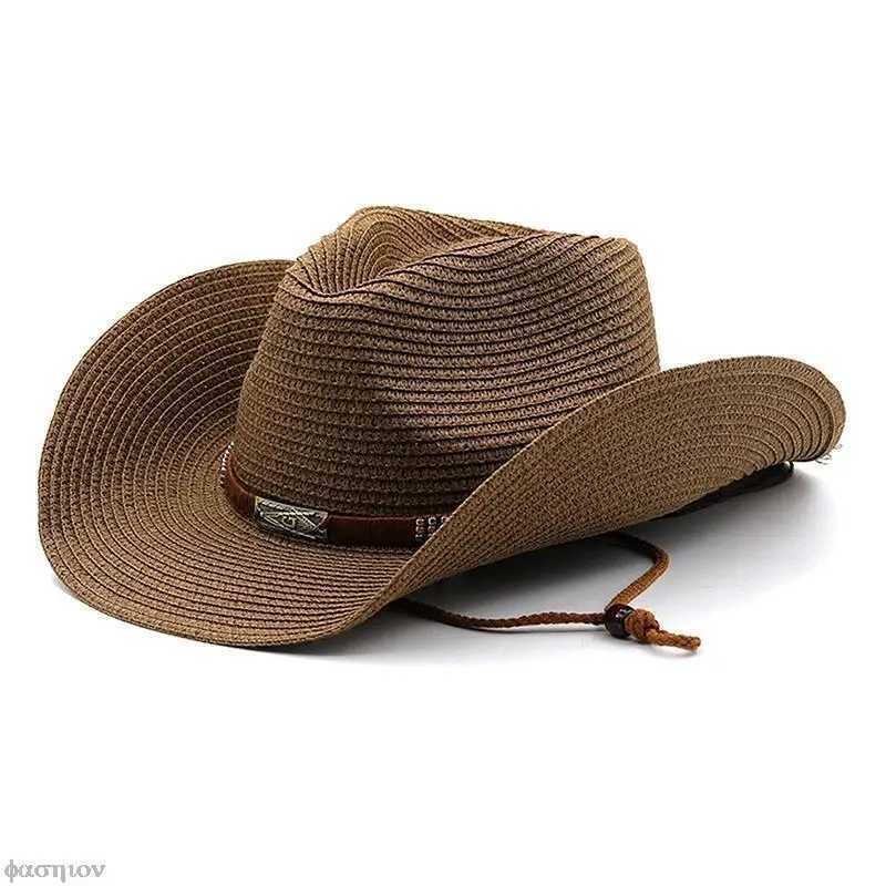 Classic Str Hat Mens Retro Womens Cowboy Riding Hat Adjustable Neutral Wide Brim Hat Simple Cool Cowboy W241225