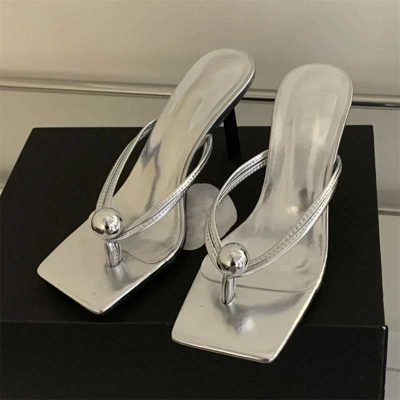 Cemore 2024 Fi toe clip pearl slider warm slider gladiator sandals summer party thin H flip shoes Y241225