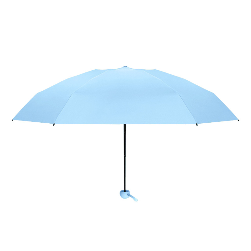Compact Pocket Capsule Sunscreen Umbrella with Black Coating for All Weather Conditions