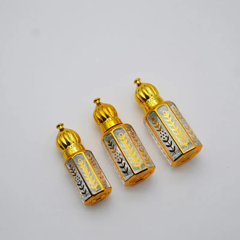 6/9/12ml Essential Oil Roller Bottle Gold Dropper Perfume Bottles Travel Refillable Roll On Glass Empty Container 241225