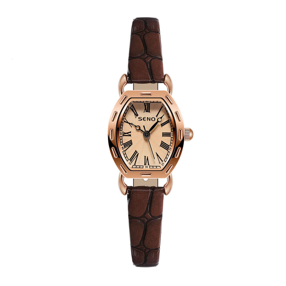 seno chenno wine bucket belt temperament small square quartz movement womens watch