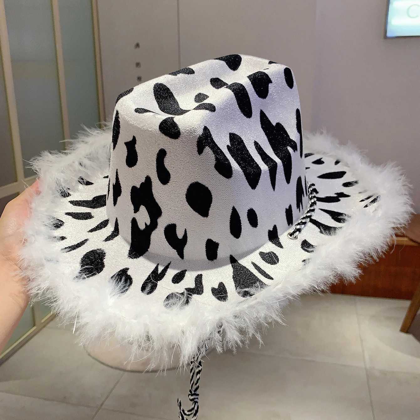 KAMMPT Western Design Pink Cowboy Hat Womens Performance Rope Fancy Dr Hat Fashion Feather Decoration Travel Outdoor Hat W241225