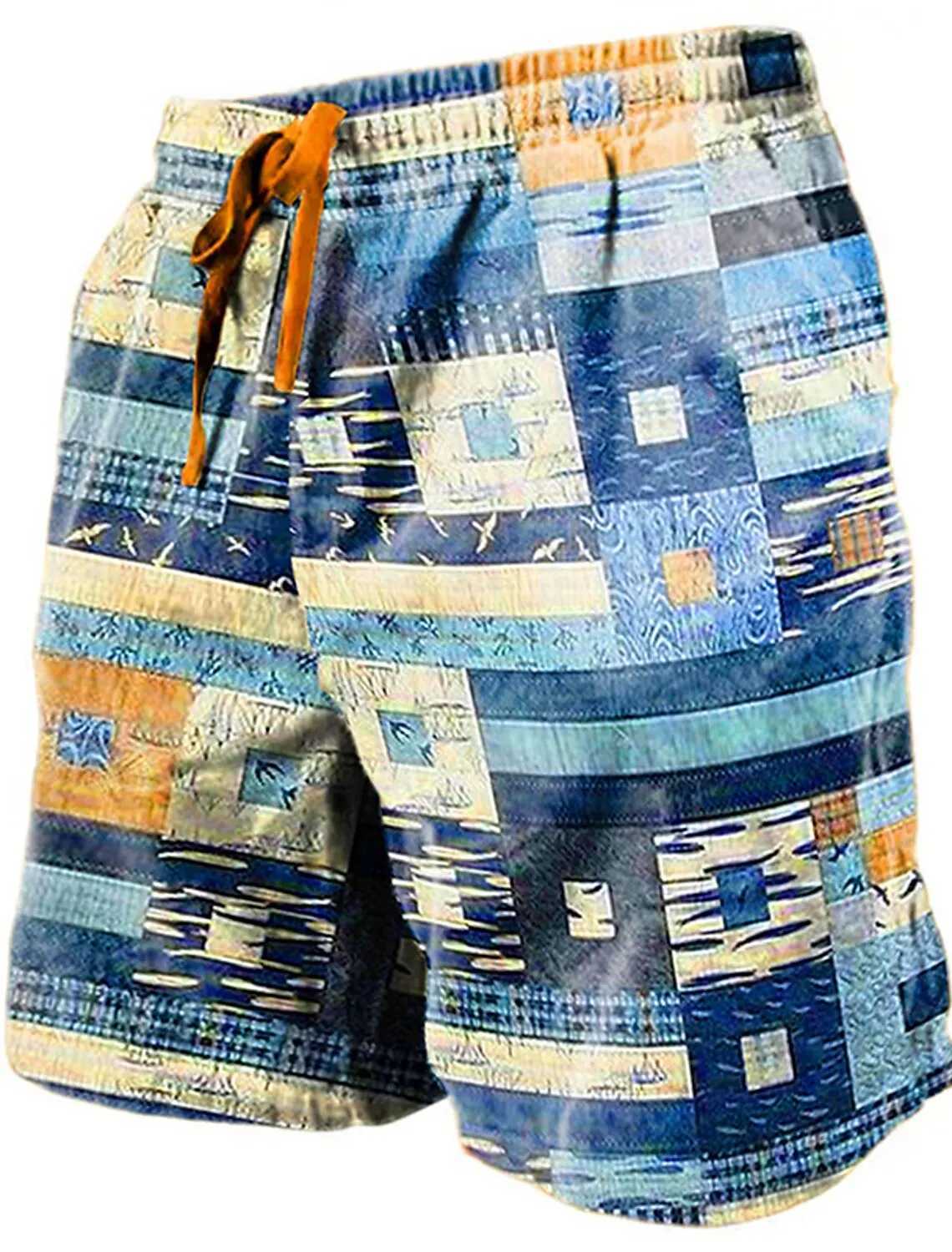 Mens beach shorts color checkered 3D printed shorts mens summer breathable shorts fitness street shorts mens Ropa Hombre W241226