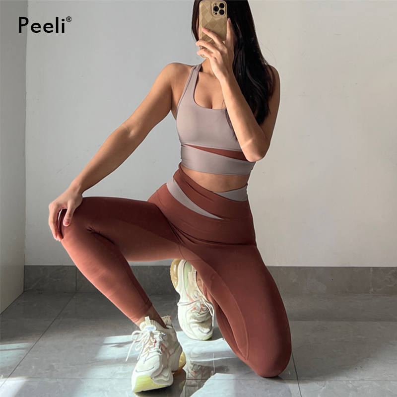Yoga Women Clothing Suit Sexy Sports Bra High Waist Sport Leggings Athletic 2 Piece Gym Set Workout Outfits Sportswear
