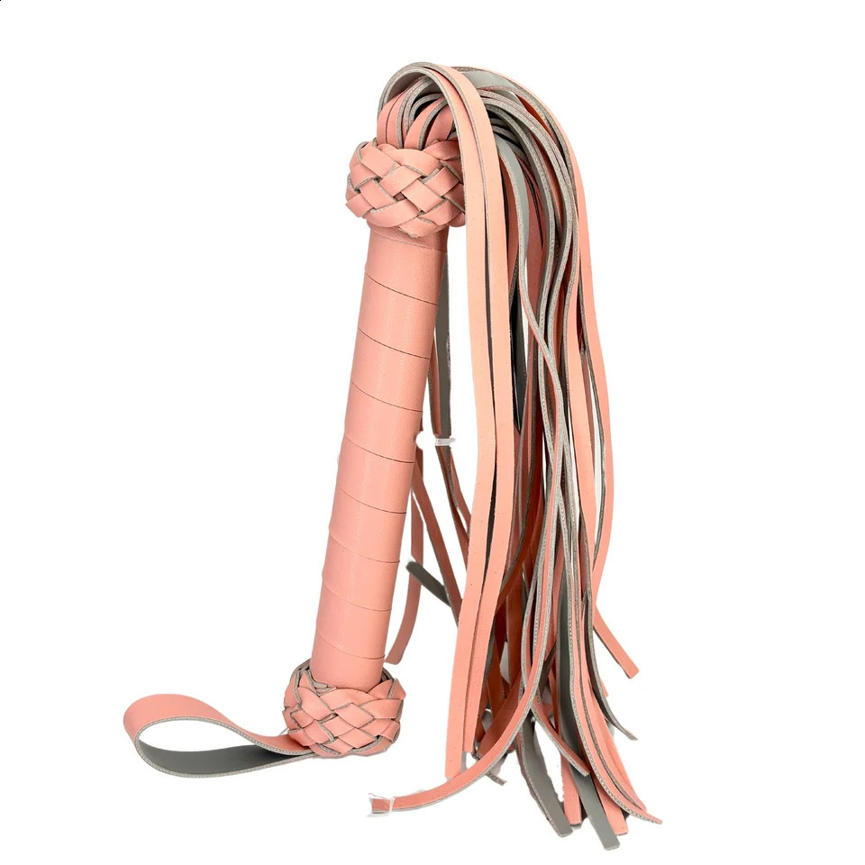 Fetish 3 Color PU Leather Whip Flogger Handle Spanking Paddle Knout Flirt SM Adult Game Erotic Sex Toys for Women 241226