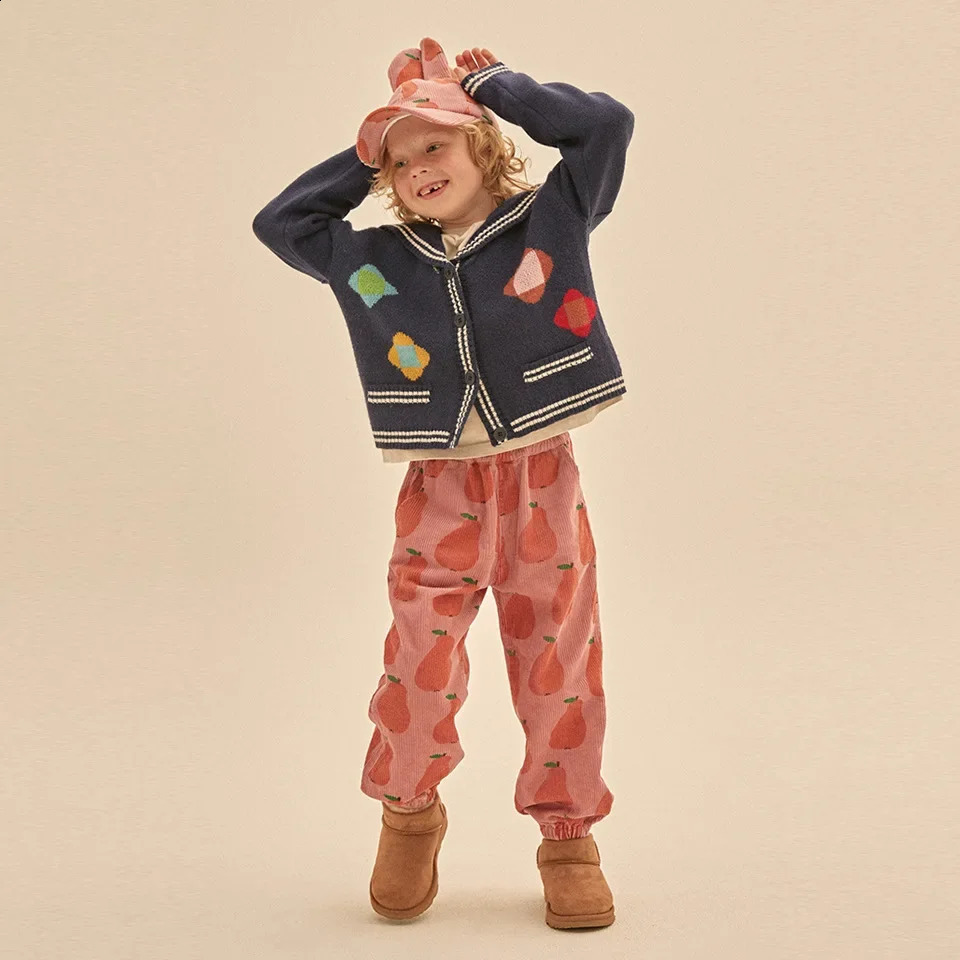Baby Girl Clothes JM Korean Winter Boys Coat and Pants Cute Cartoon Kids Sweater Toddler Outfit Set 241225