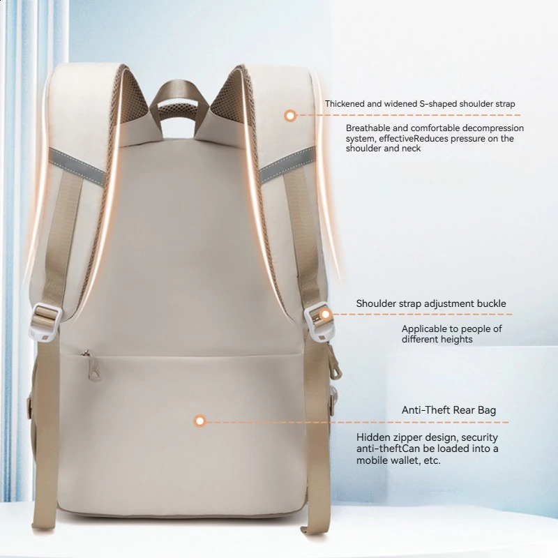 Large Capacity Backpack College Style Female Leisure Backpack Fashion Travel Junior High School Students 241226