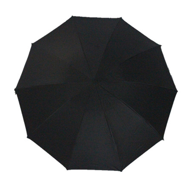 Durable Automatic Three-Layer Vinyl Umbrella with Reflective Strips for Men and Women