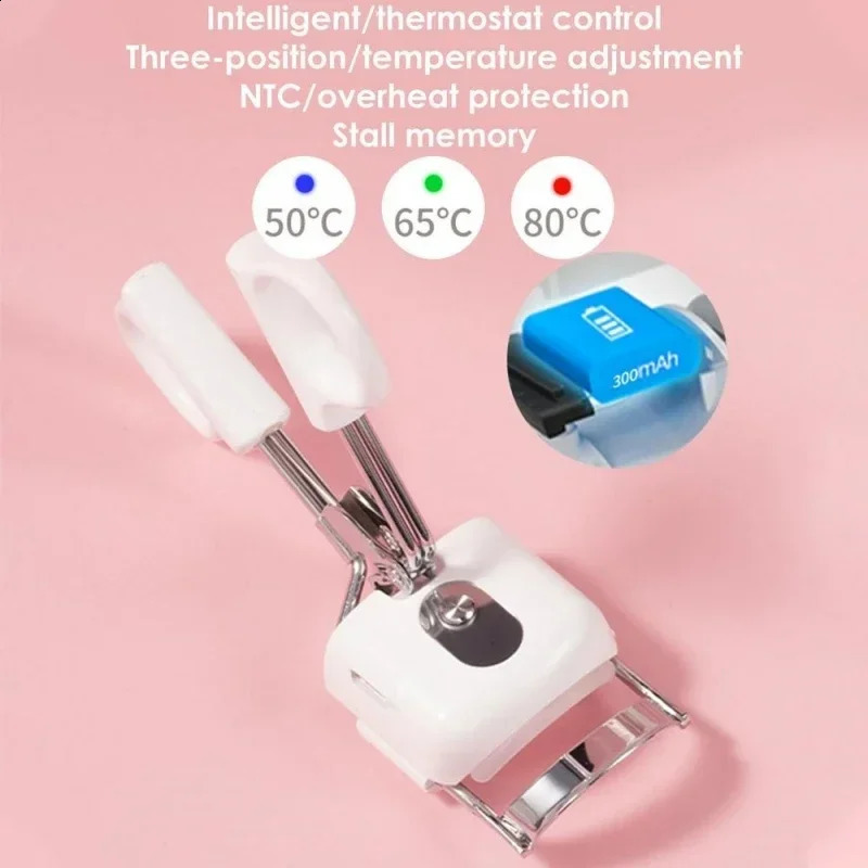 Hardware Electric Heating Eyelash Curler Electric Eyelash Curler Portable Two-stage Rechargeable Lash Applicator Lash Lift Rods 241226